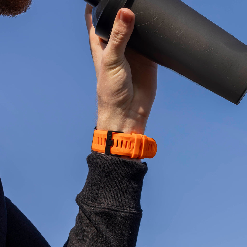 Garmin Fenix 5x és 6x szilikon szíj narancssárga árnyalatban