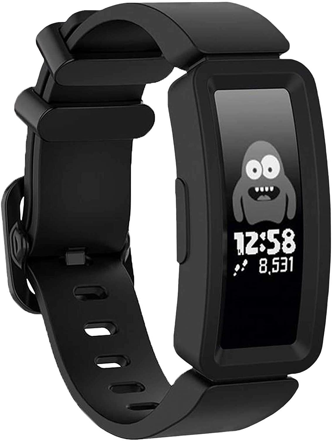 Fitbit Ace 2 fekete szilikon szíj a Fitbit Ace 2-höz