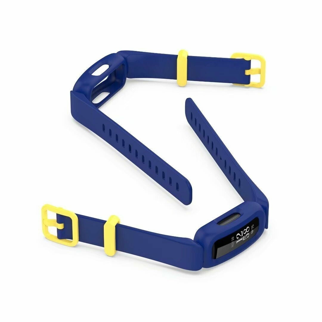 Fitbit Ace 3 シリコンストラップ ブルー＆イエロー 交換用
