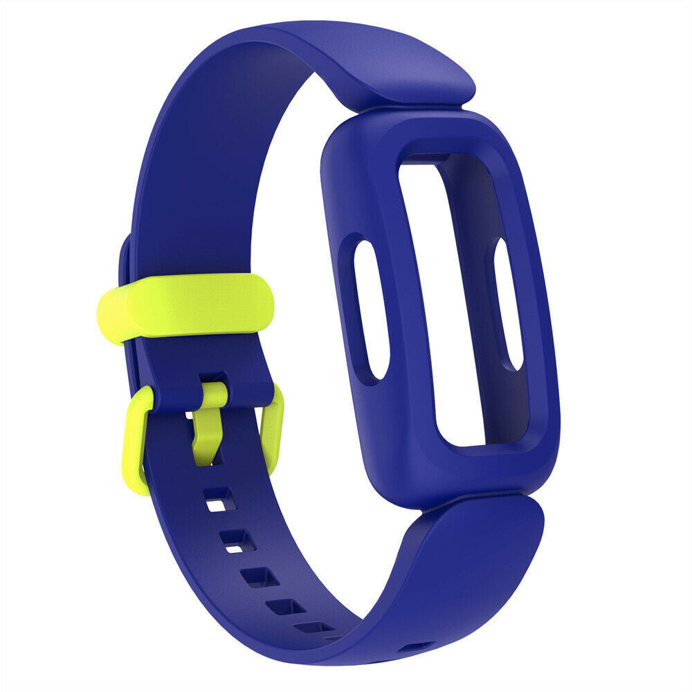Fitbit Ace 3 シリコンストラップ ブルー＆イエロー 交換用