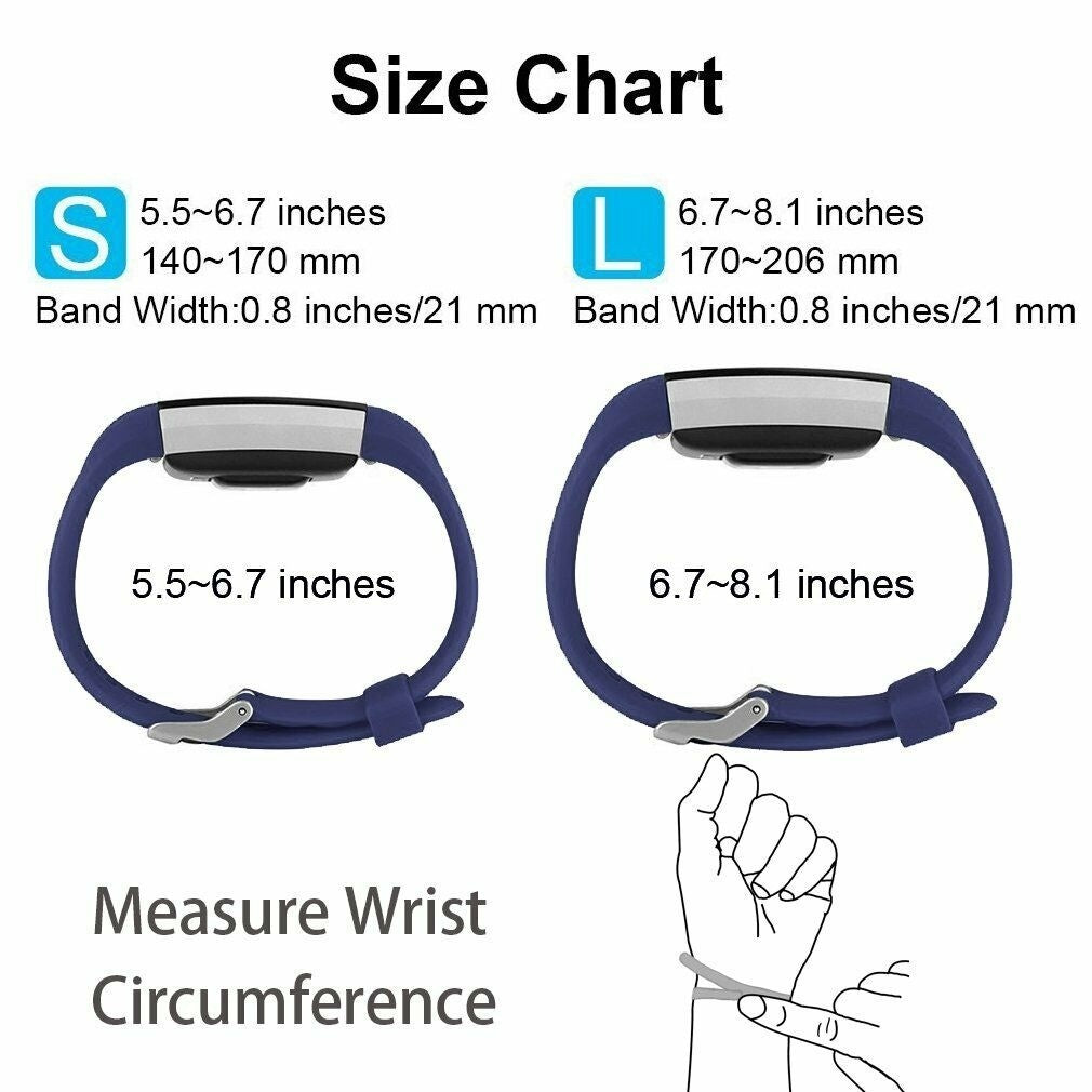Sötétkék szilikon szíj Fitbit Charge 2 karpánthoz