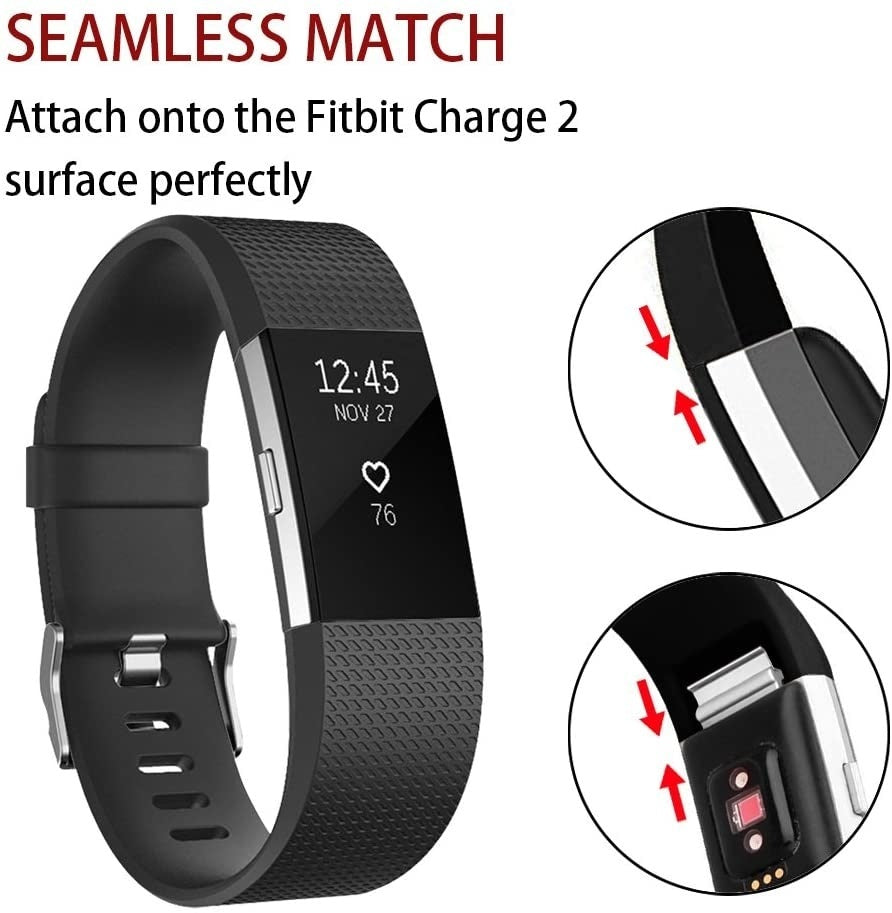 Fitbit Charge 2 fekete szilikon szíj