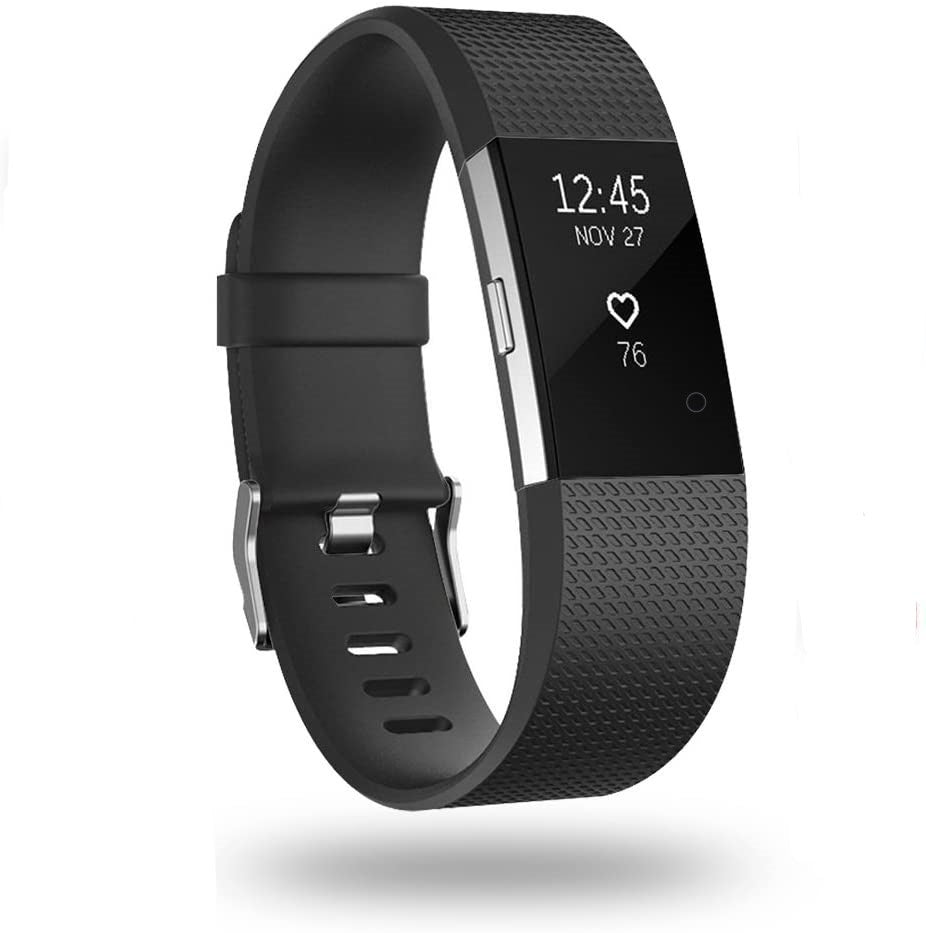 Fitbit Charge 2 fekete szilikon szíj