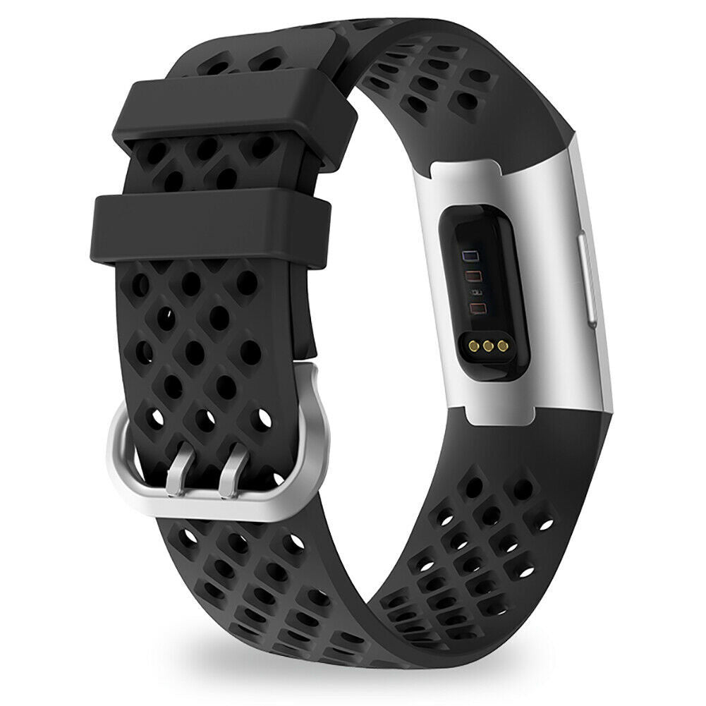 Fekete Fitbit Charge 4 Légáteresztő Karkötő Kiegészítő