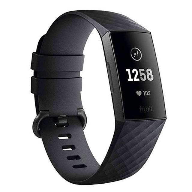 Fekete szilikon szíj Fitbit Charge 4 okosóra szíjhoz