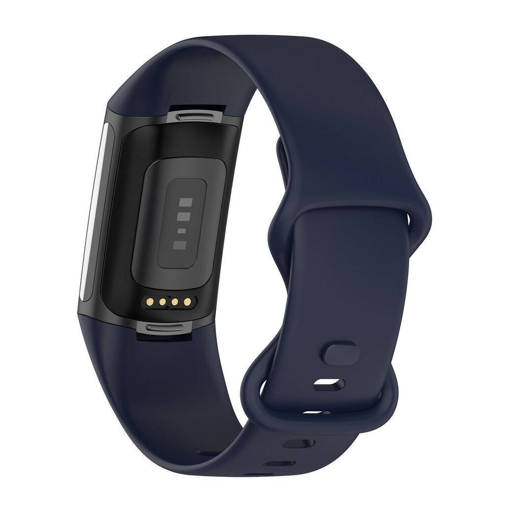Sötétkék szilikon szíj Fitbit Charge 5 karpánthoz