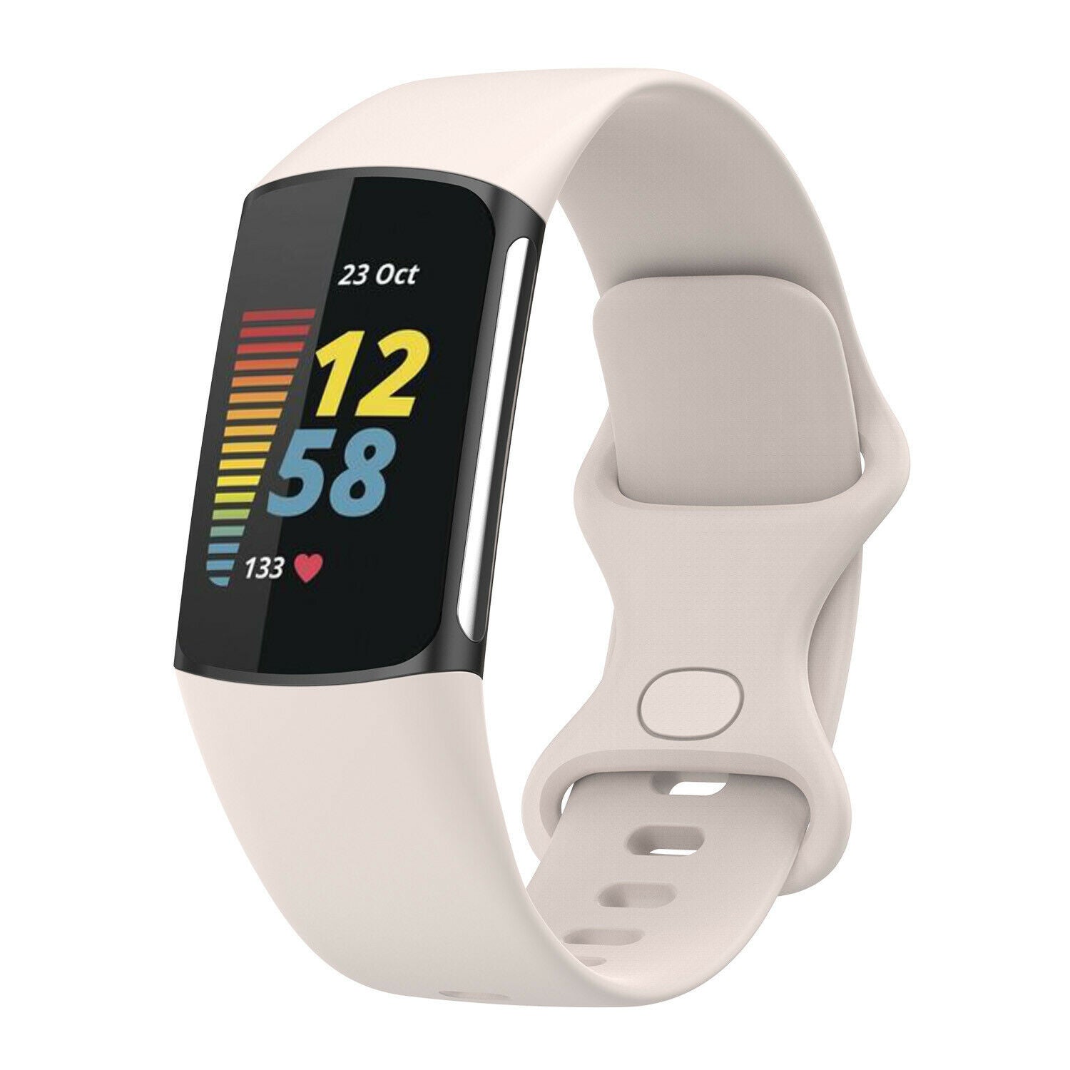 Fitbit Charge 5 törtfehér szilikon szíjas karpánt