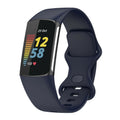 Sötétkék szilikon szíj Fitbit Charge 5 karpánthoz