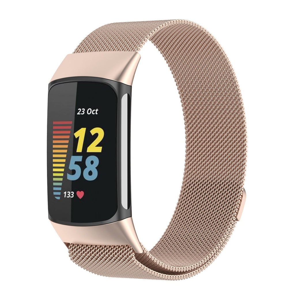 Fitbit Charge 5 milánói szíj pezsgő színű óraszíj