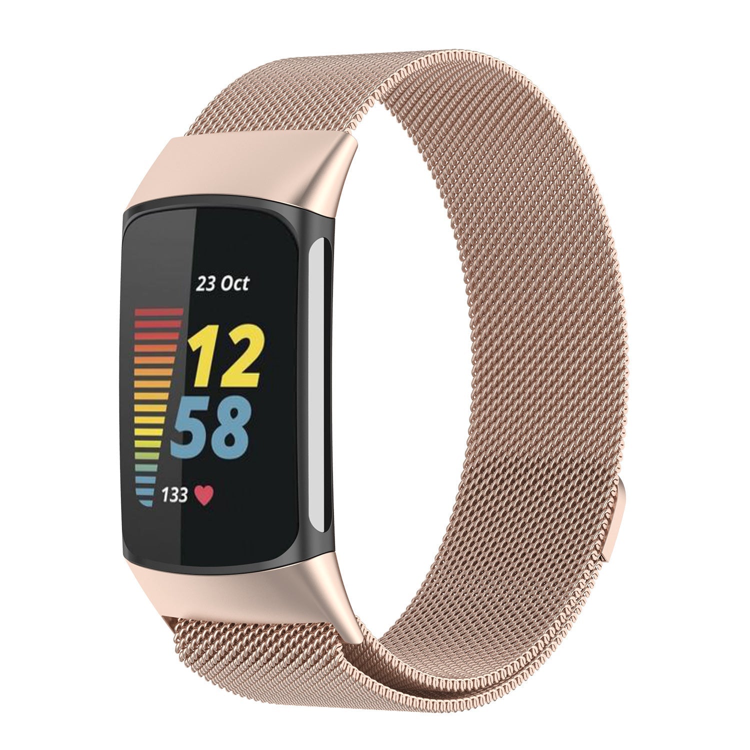 Fitbit Charge 5 milánói szíj pezsgő színű óraszíj