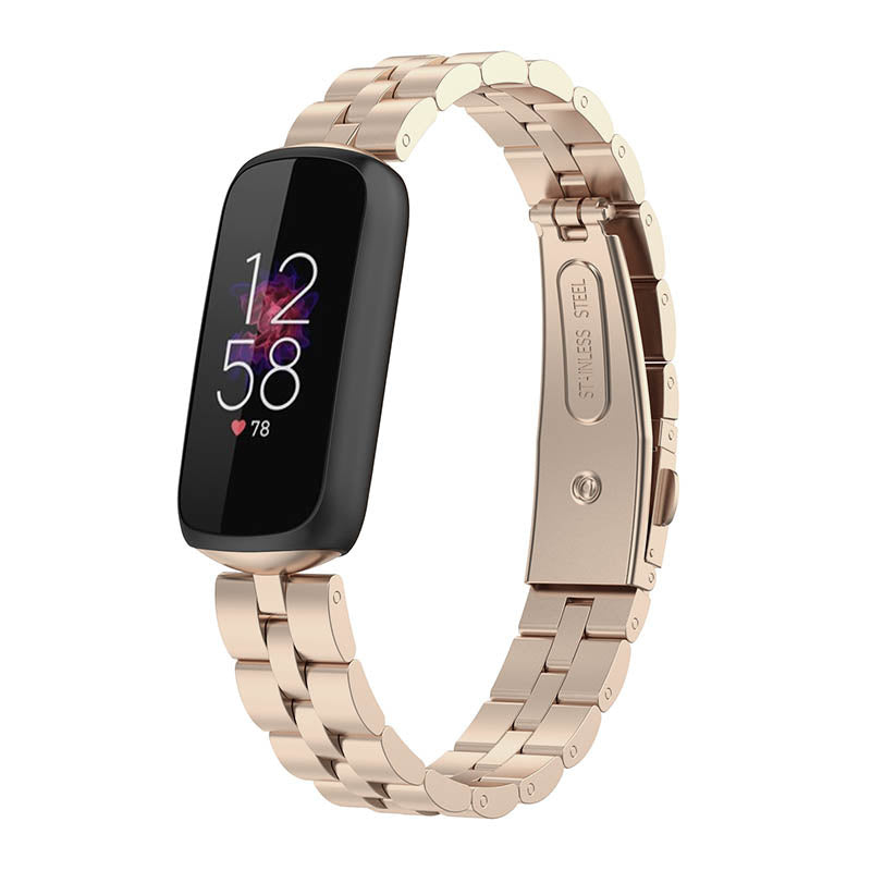 Fitbit Luxe rozsdamentes acél szíj pezsgőszínű kiadás