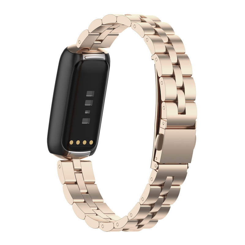 Fitbit Luxe rozsdamentes acél szíj pezsgőszínű kiadás