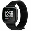 Fekete nejlon szíj Fitbit Versa és Versa 2 okosórához