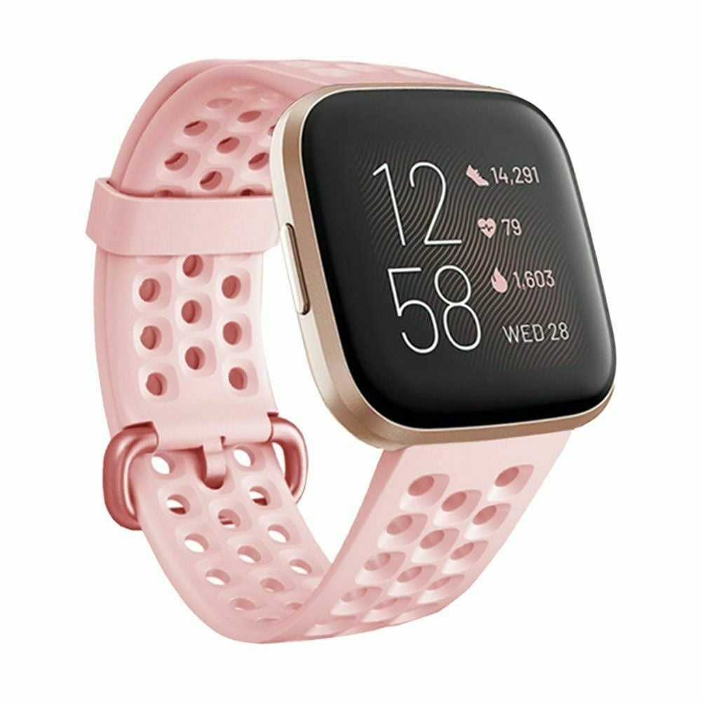 Lélegző rózsaszín pánt Fitbit Versa és Versa 2 készülékekhez