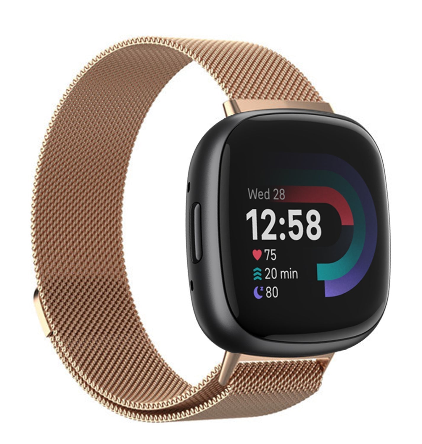 Fitbit Versa 4 milánói szíj Rose Gold kiadáshoz