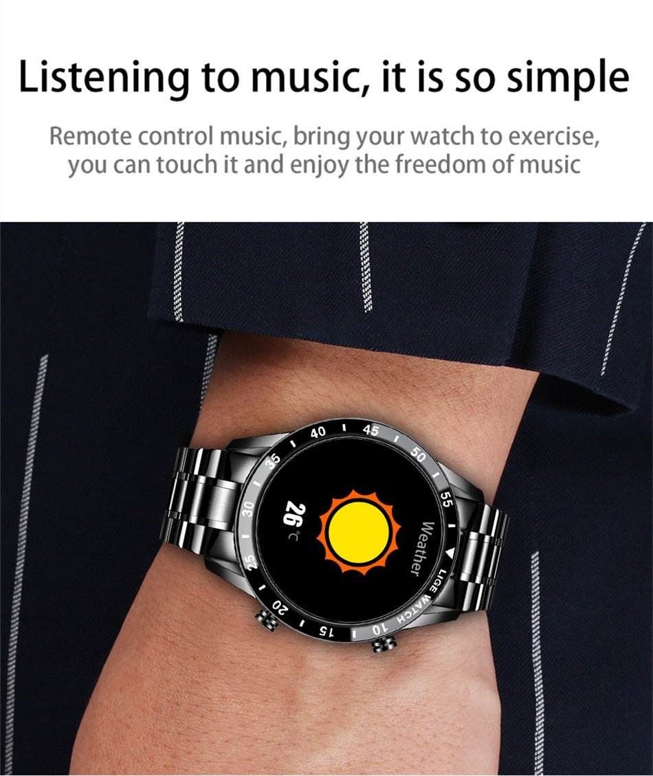 AureaTime Luxus Bluetooth Okosóra Professzionális Rozsdamentes Acél Szíjjal