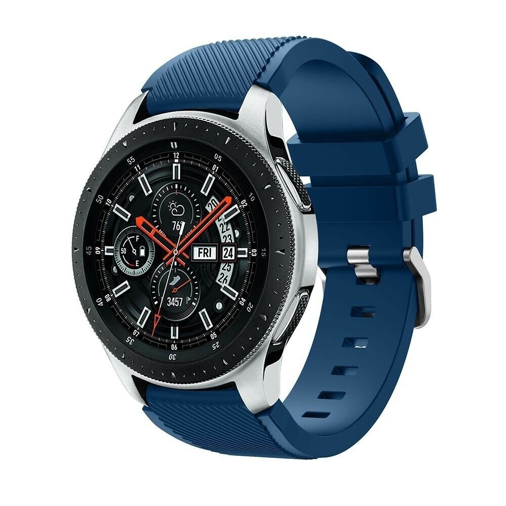 Sötétkék Samsung Galaxy Watch 46 mm szilikon szíj