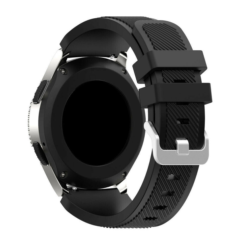 Fekete szilikon szíj Samsung Galaxy Watch 46 mm-hez