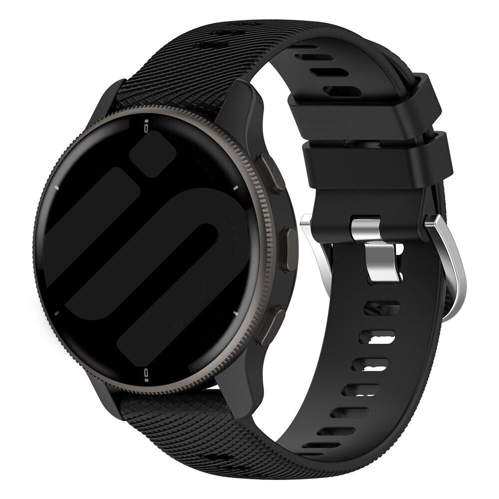 Garmin Vivoactive 3 szilikon szíj fekete karóra szíjhoz