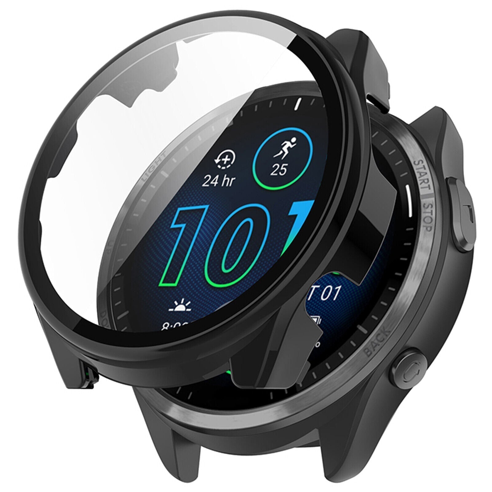 Garmin Forerunner 965 védőtok üveggel (fekete)