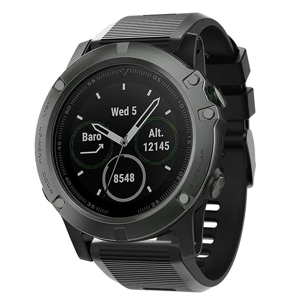 Fekete szilikon szíj Garmin Fenix 5x és 6x sorozathoz