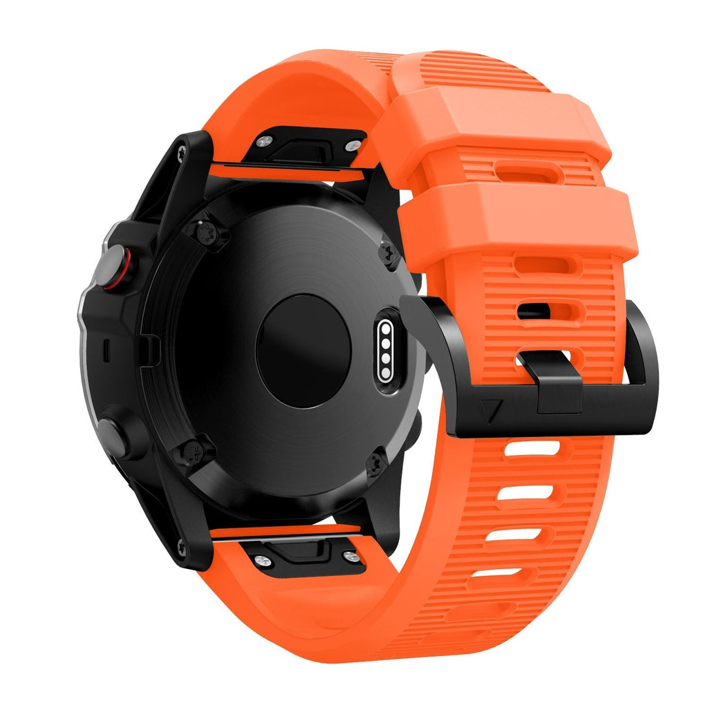Garmin Fenix 5x és 6x szilikon szíj narancssárga árnyalatban