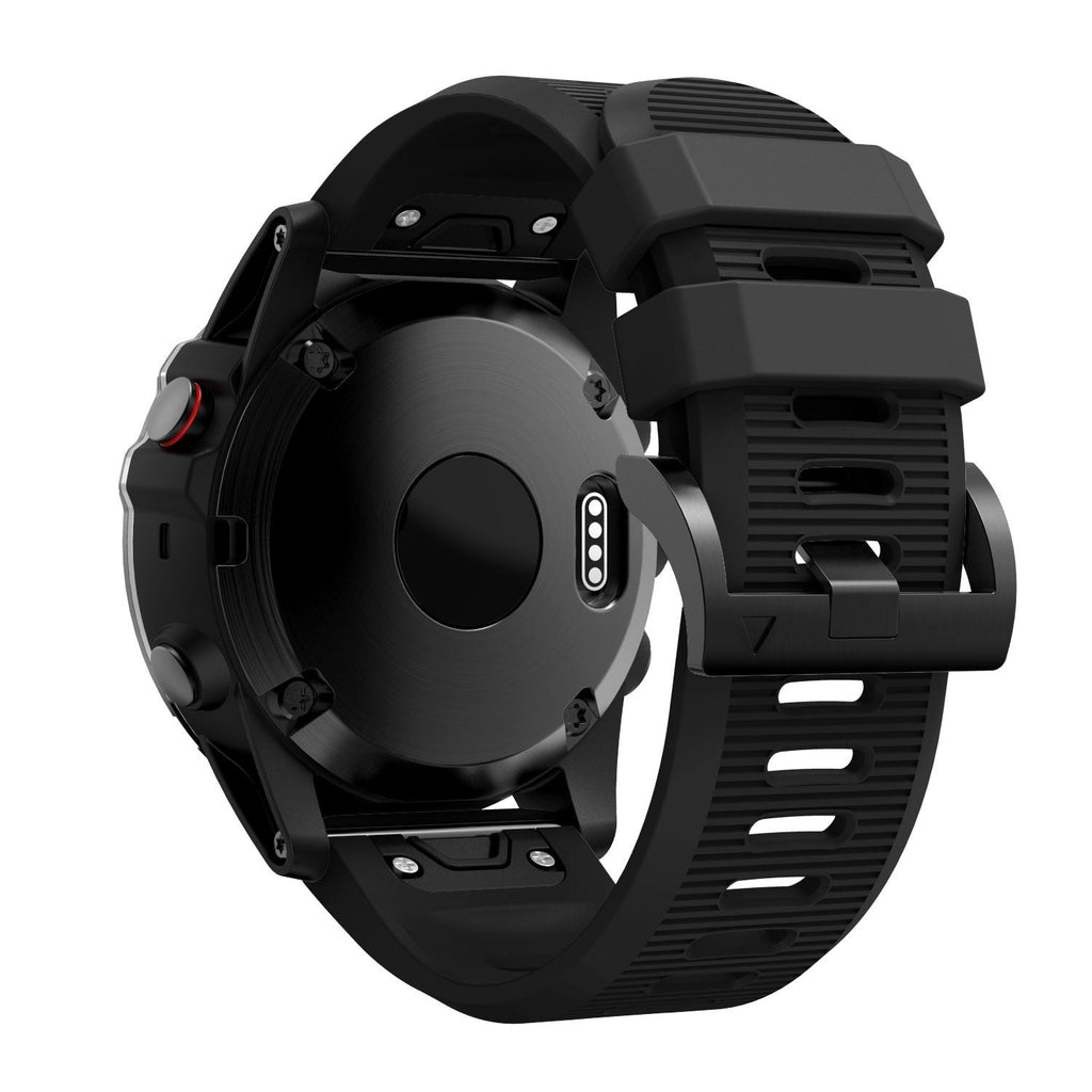 Fekete szilikon szíj Garmin Fenix 5x és 6x sorozathoz