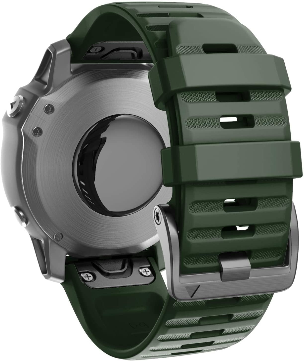 Sötétzöld szilikon szíj Garmin Fenix 5X és 6X készülékekhez