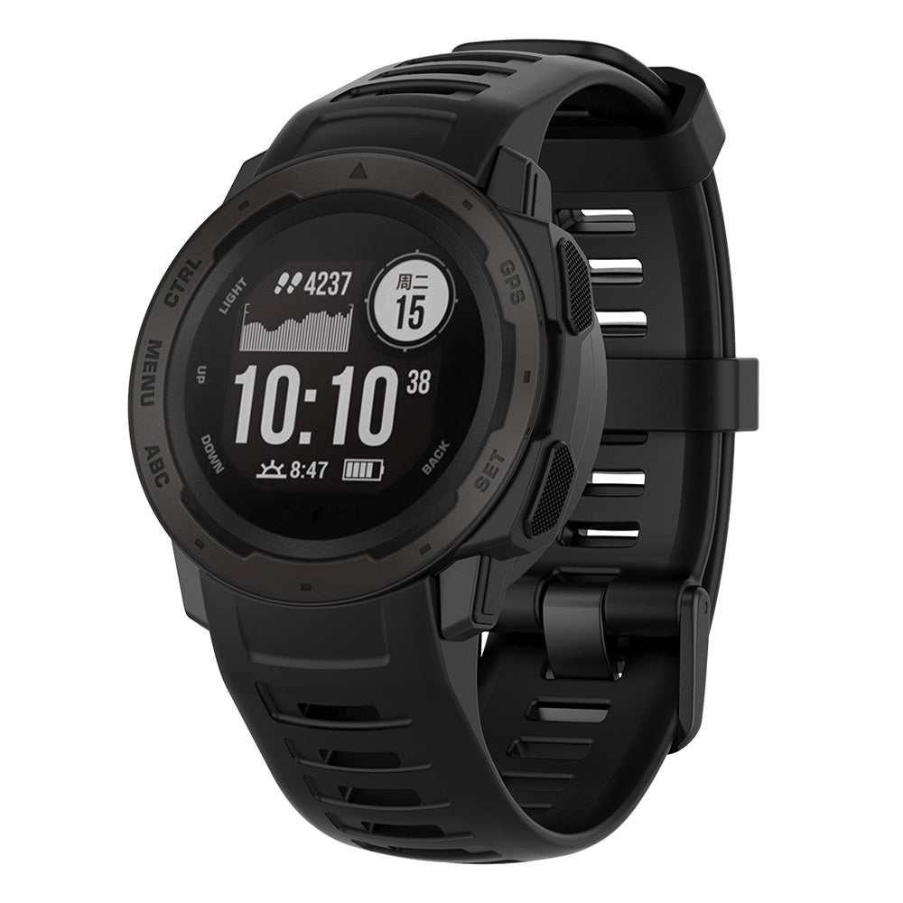 Garmin Instinct 1/2 fekete szilikon szíj kompatibilis óraszíj