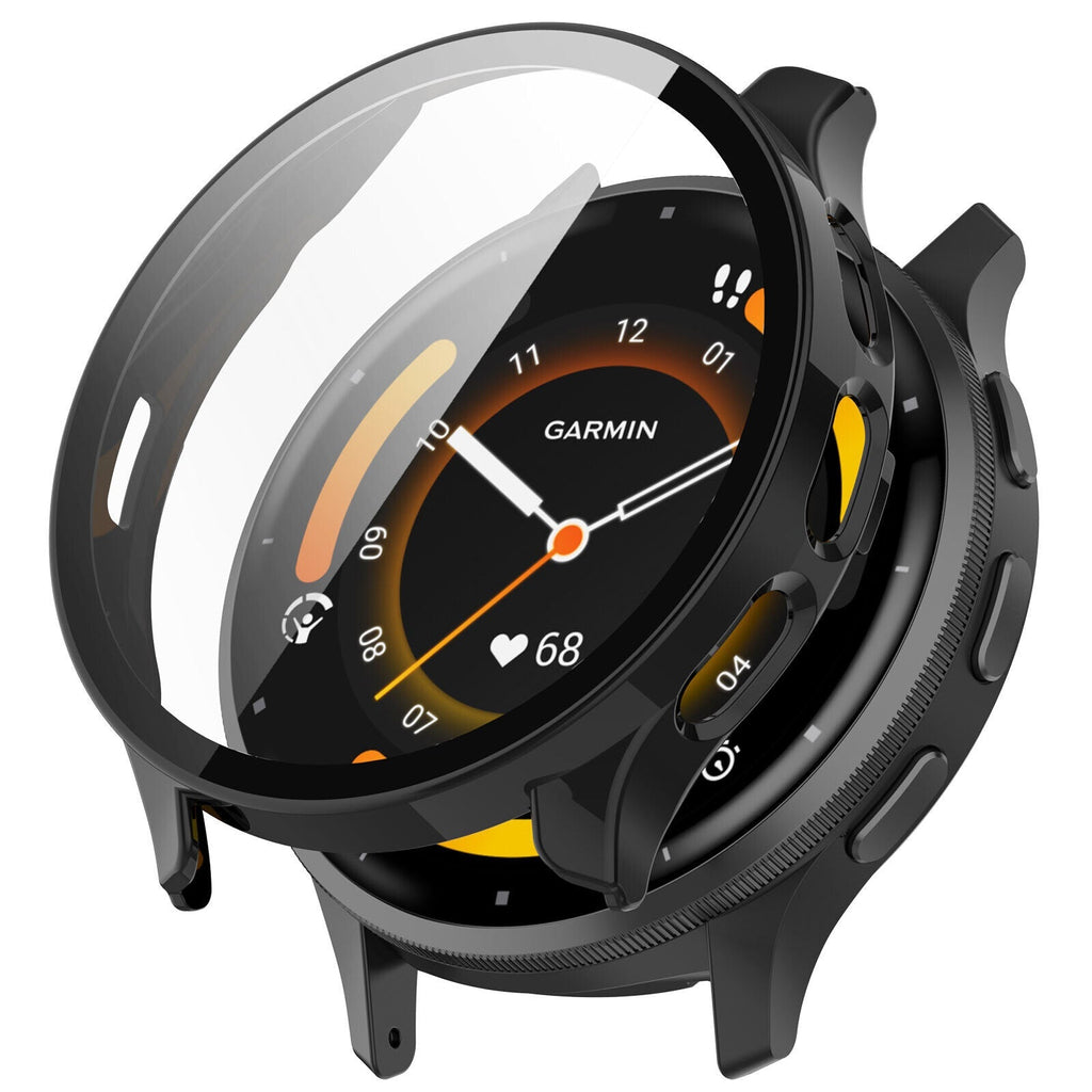 Garmin Venu 3 Védőkeménytok Üveggel, Fekete Kivitel
