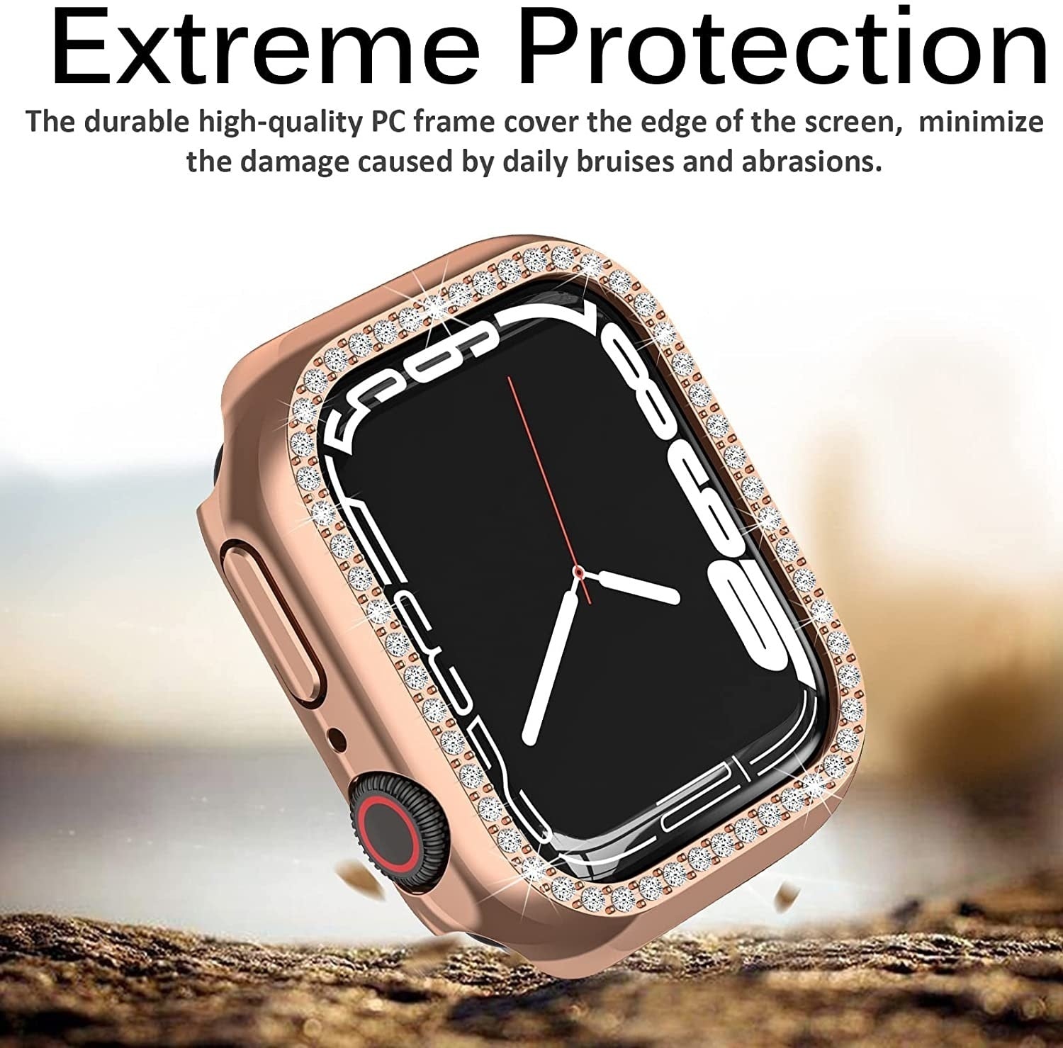 Apple Watch gyémánt kemény tok rózsaarany színben Apple Watch-hoz