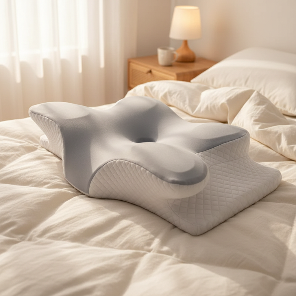 Ergonomic Memory Foam Pillow For Neck And Shoulder Pain Relief By NovaRest