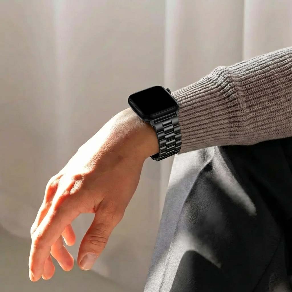 Apple Watch Presidential acél szíj fekete szalag Apple Watch-hoz