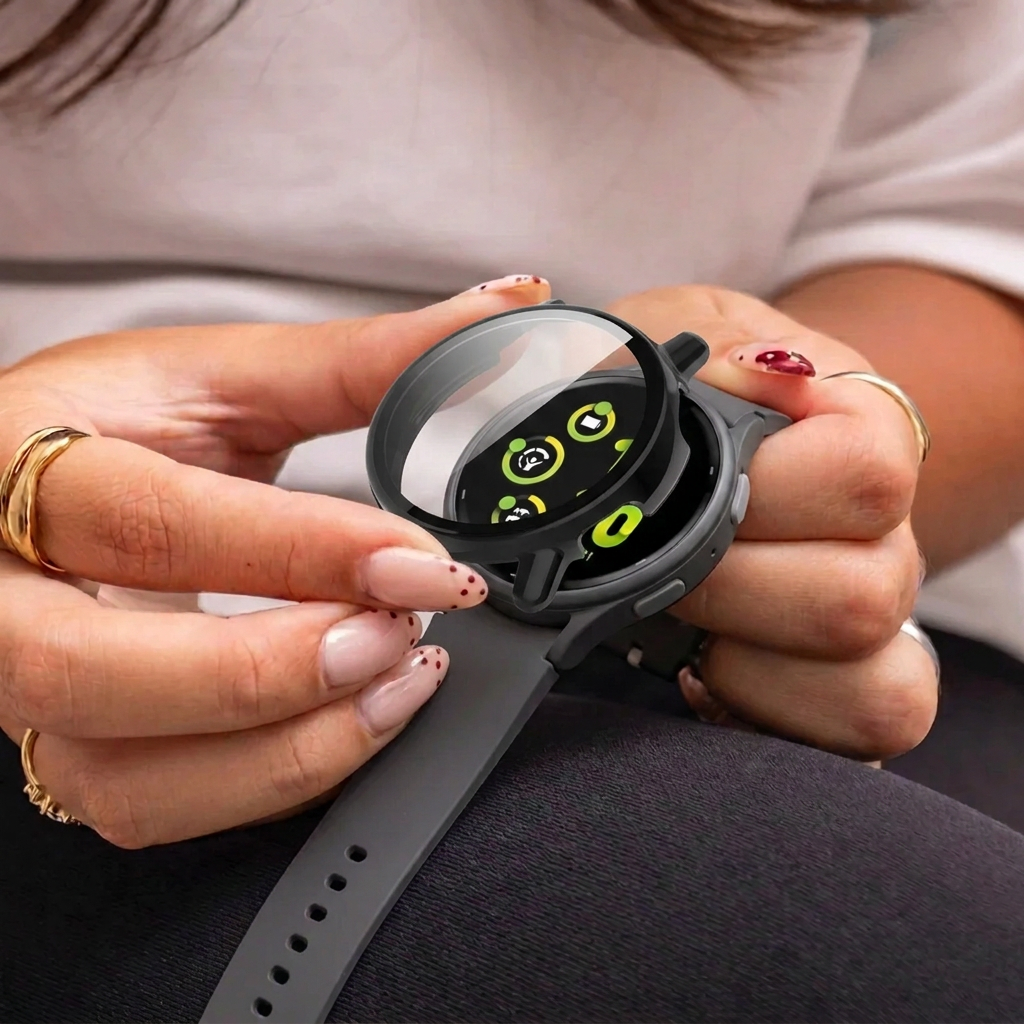 Garmin Vivoactive 5 kemény tok üveggel okosórához fekete