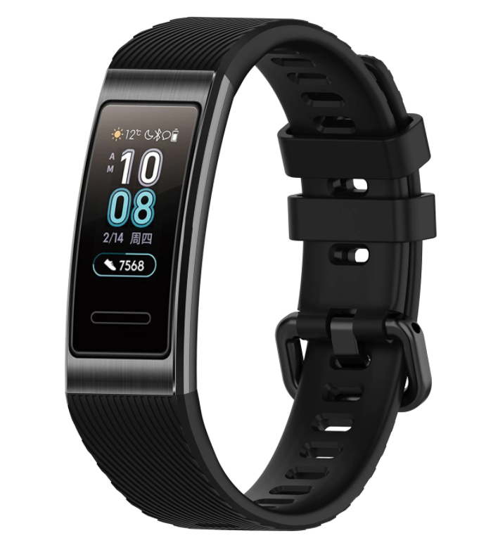 Huawei Band 3/4 Pro fekete szilikon szíj Huawei Band 3/4 Pro-hoz