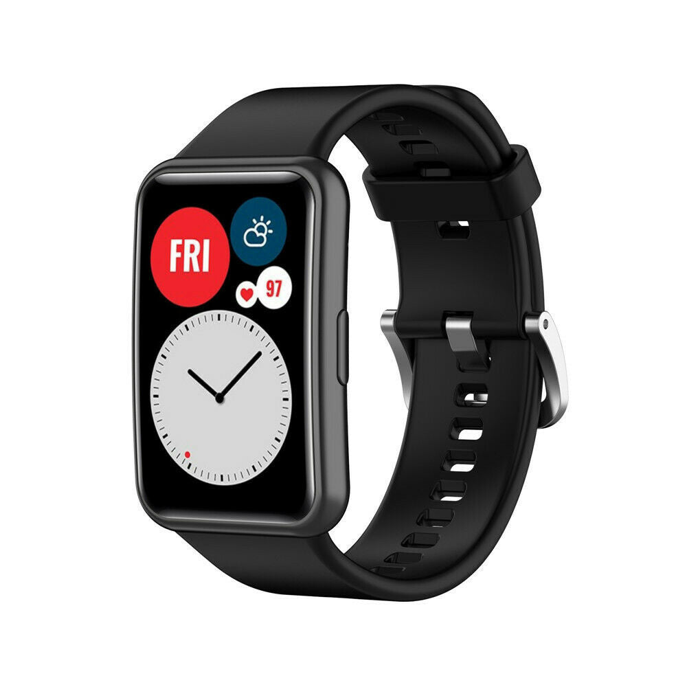 Huawei Watch Fit fekete szilikon szíj Huawei Watch Fithez