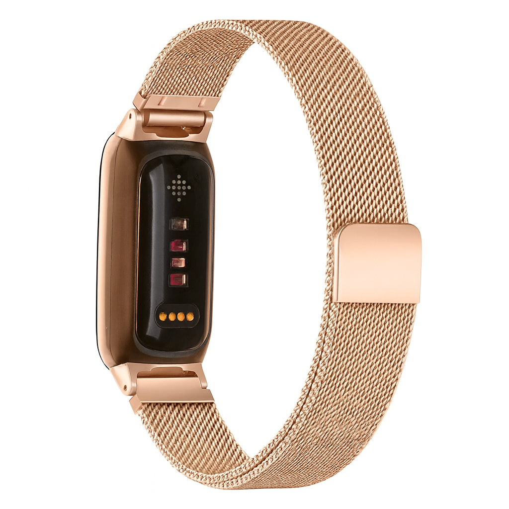 Fitbit Inspire 3 ミラネーゼストラップ ローズゴールド アクセサリー