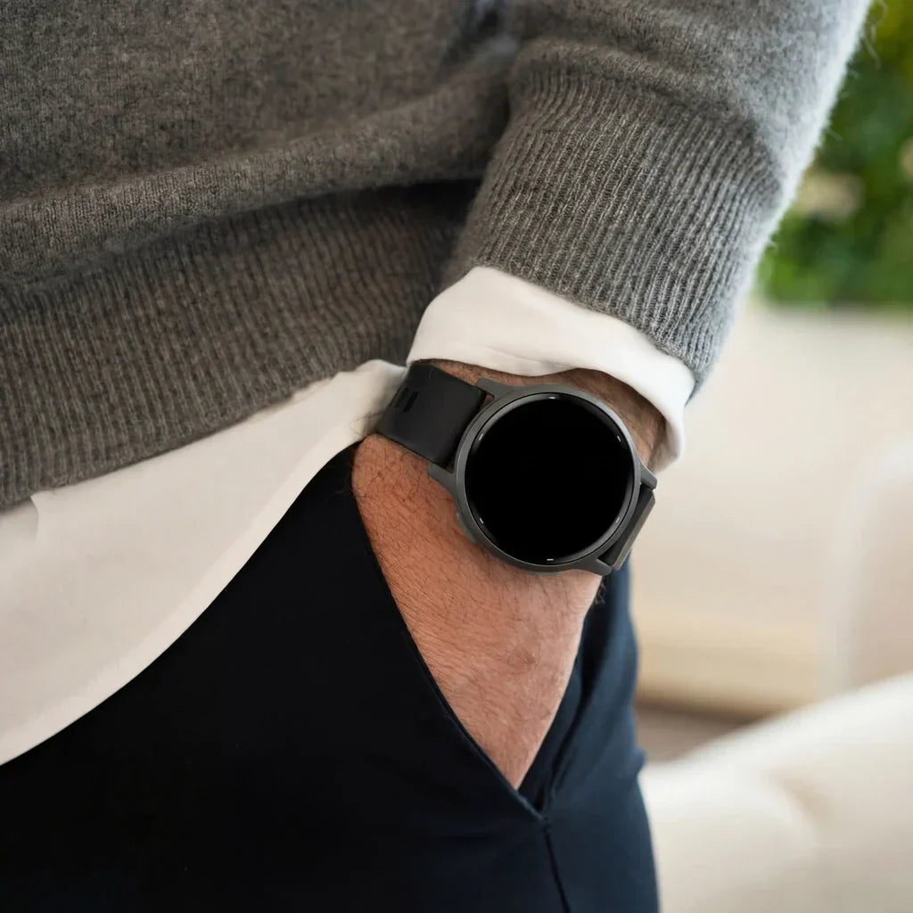 Garmin Vivoactive 3 Classic szilikon szíj fekete színben