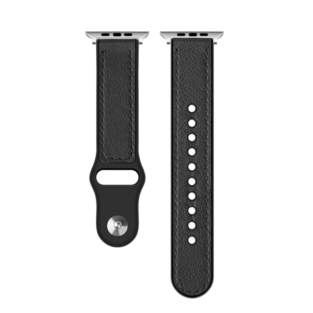 Apple Watch hibrid bőrszíj fekete cserepánt