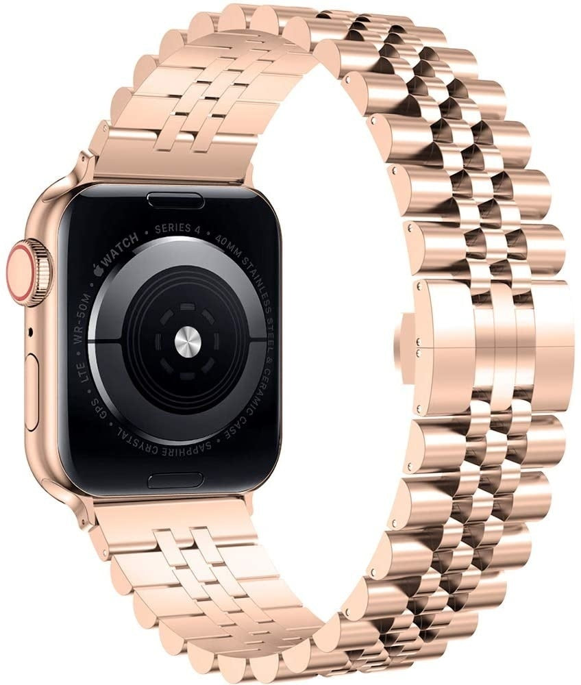 Apple Watch Jubilee rózsaarany acél szíj karkötő