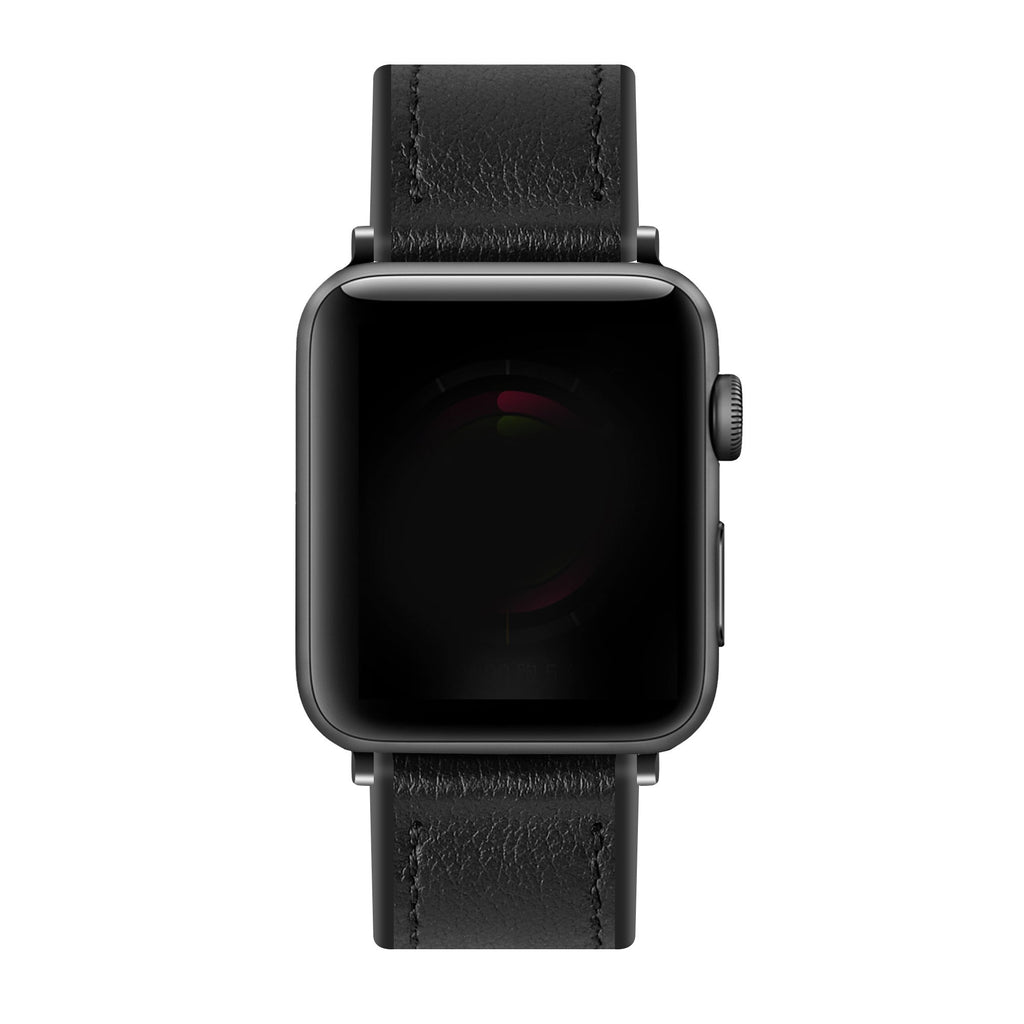 Apple Watch hibrid bőrszíj fekete cserepánt