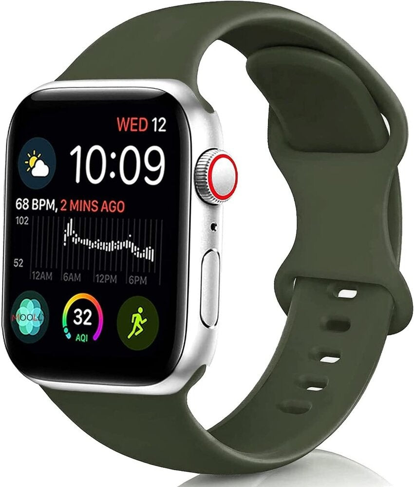 Apple Watch szilikon szíj klasszikus hadseregzöld változat