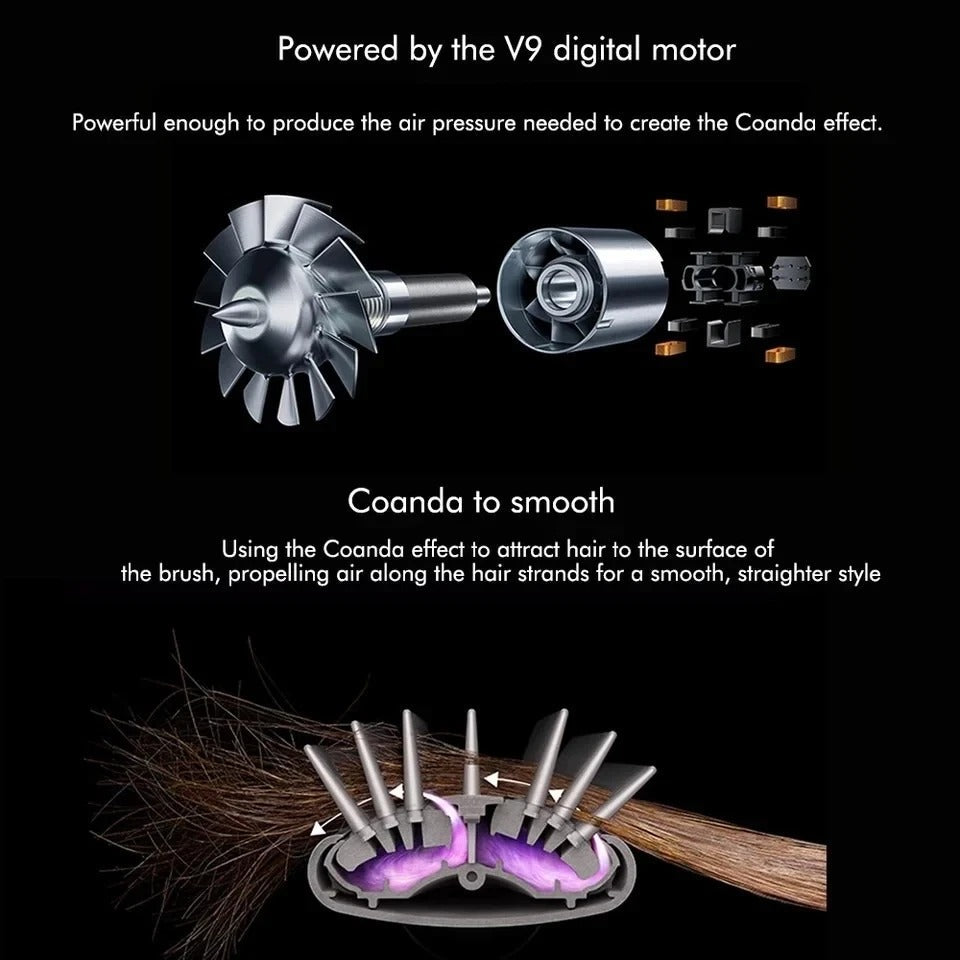VexaFlow 5-in-1 ヘアスタイラー 1000W 高速ホットエアブラシ イオン赤外線付き