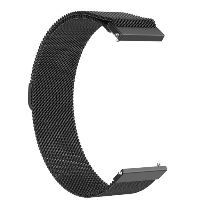 22mm Milanese Watch Strap With Quick Release Black