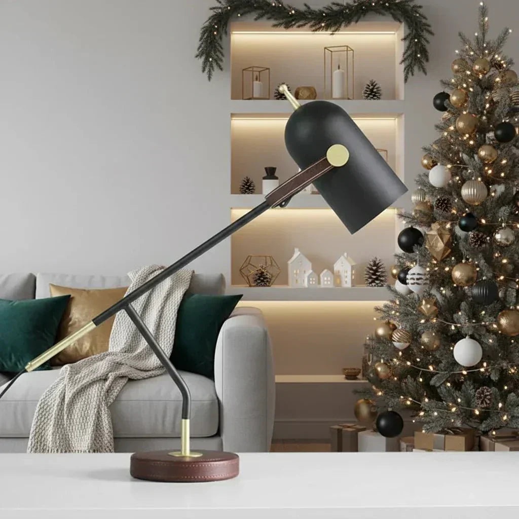 Aurora modern fém asztali lámpa E27 LED-del olvasáshoz és hangulathoz