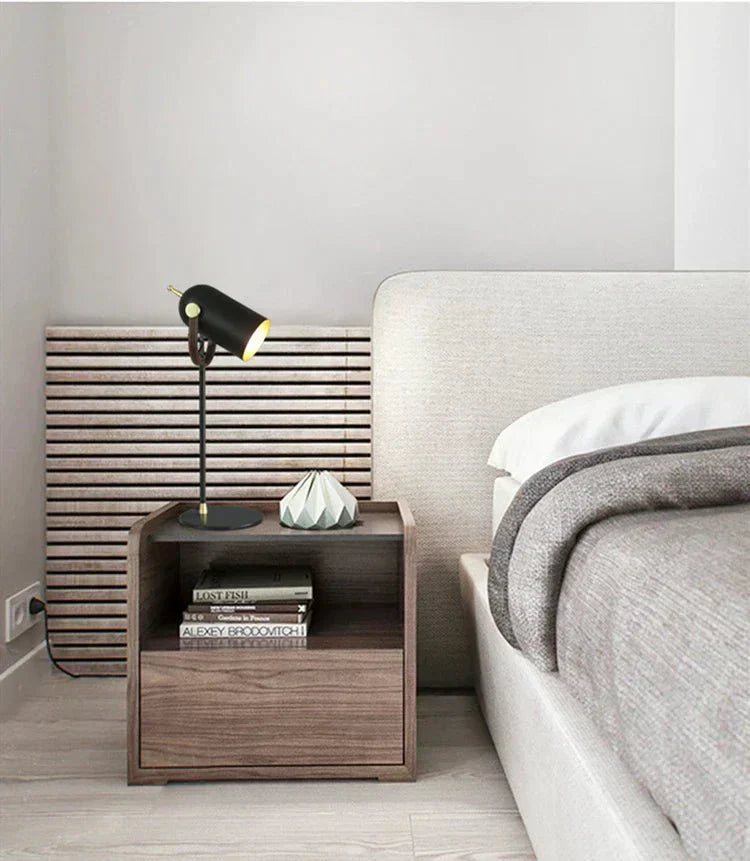 Aurora modern fém asztali lámpa E27 LED-del olvasáshoz és hangulathoz