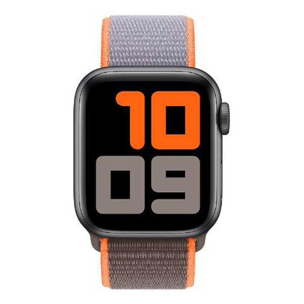 Apple Watch Nylon Wrist Strap In Brown And Orange Color
