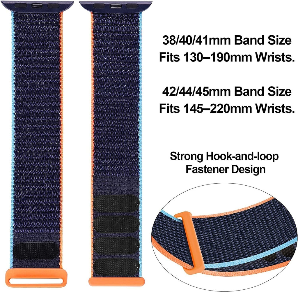 Klasszikus Apple Watch nylon szíj sötétkék színben
