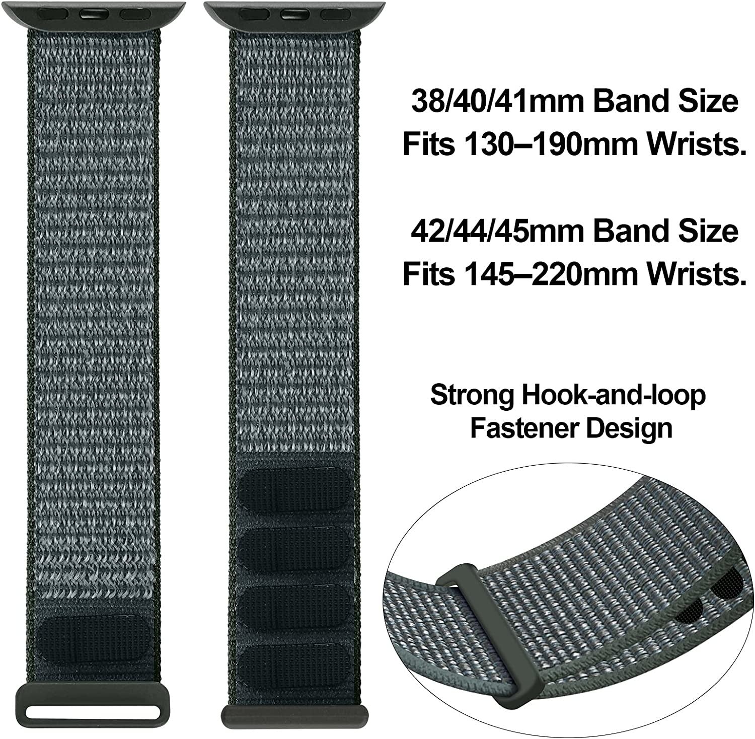 Apple Watch nejlon szíj szürke-zöld színű kiadás