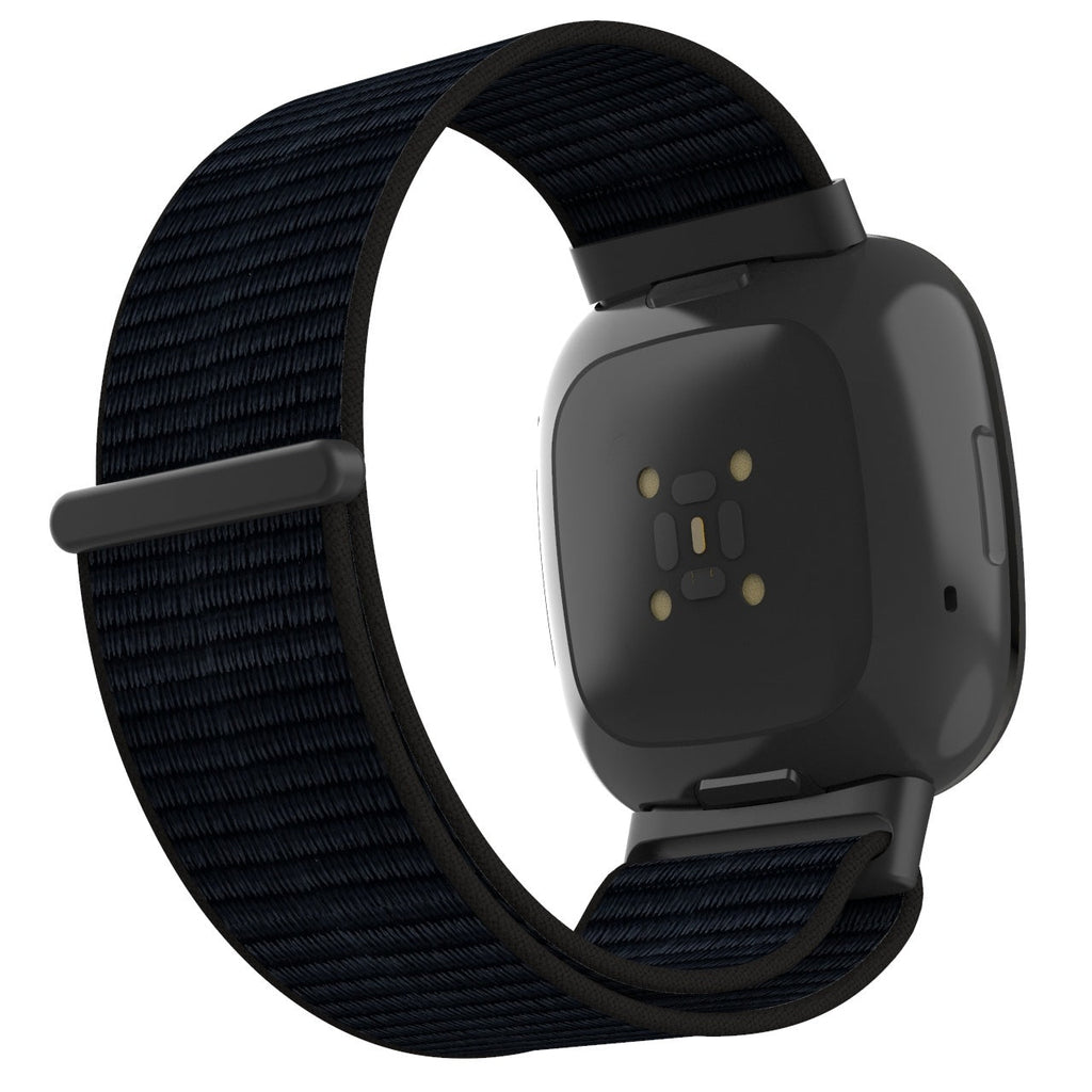 Fekete nejlon szíj Fitbit Sense 2 fitneszkövetőhöz
